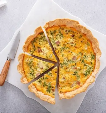 Quiche met spek en prei