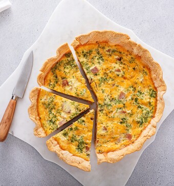 Quiche met spek en prei