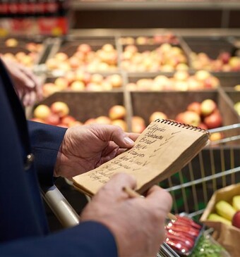 Boodschappen doen met een lijstje