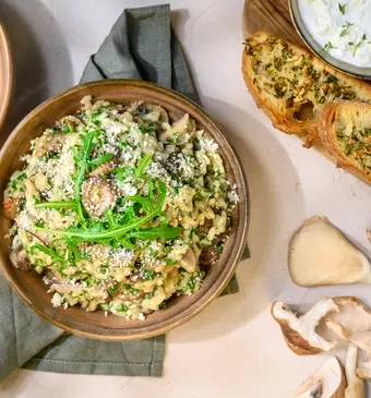 Paddenstoelenrisotto met ricotta