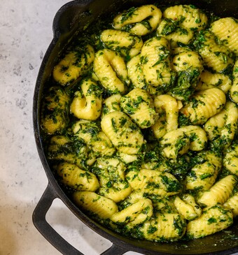 Gnocchi met pesto