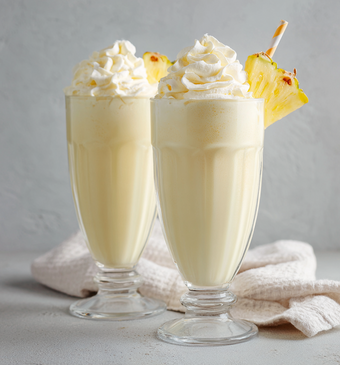 Piña colada milkshake