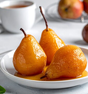 Stoofperen met witte wijn