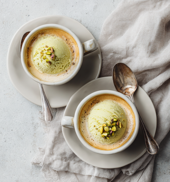 pistache affogato