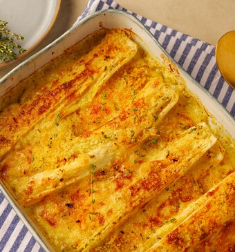  Prei-aardappelgratin