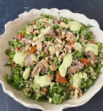 Quinoasalade met champignons