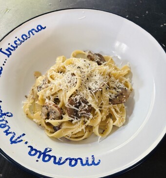 Paddenstoelenpasta met truffel