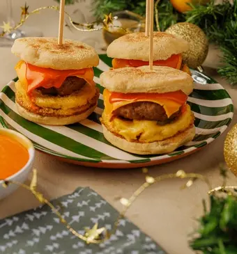 Perry's boozy brunch beef muffin