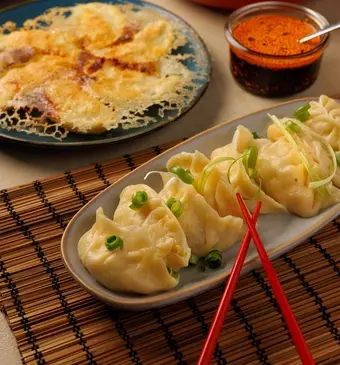 Dumplings met garnalenvulling