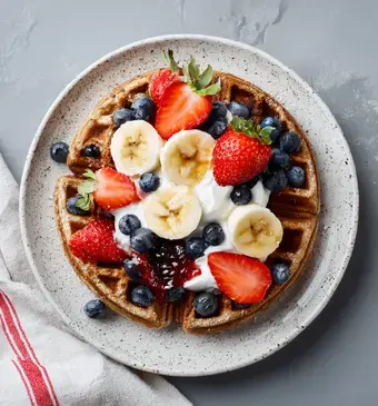 Gezonde bosbessenwafels