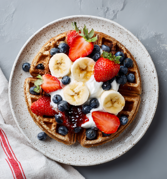 Gezonde bosbessenwafels