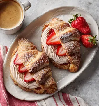 Croissants met koffiecrème