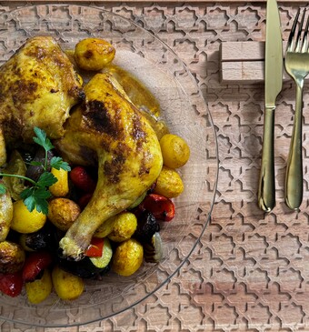 Ovenkip met ras en hanout