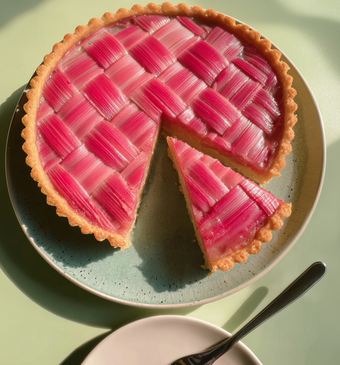 rabarbertaart met frangipane