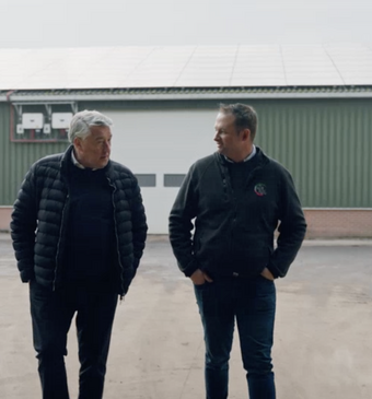 Robèrt bij rabarberteelt