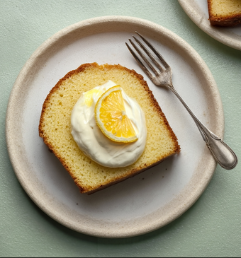 citroencake met lemoncurd en room