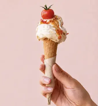 Gelato van Honingtomaten en mascarpone