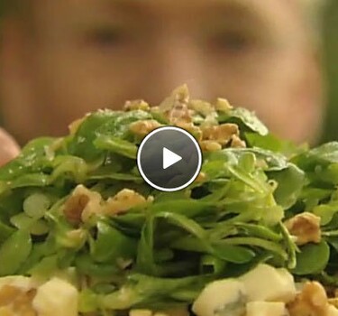 Salade van Elstar en gorgonzola