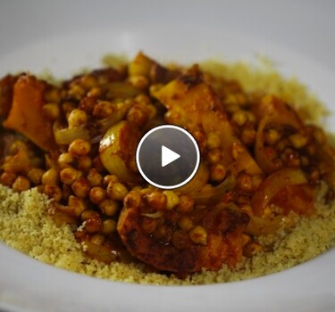 Couscous met pompoen, smen en oranjebloesemwater