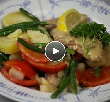 Scalopine al limone met boontjes salade