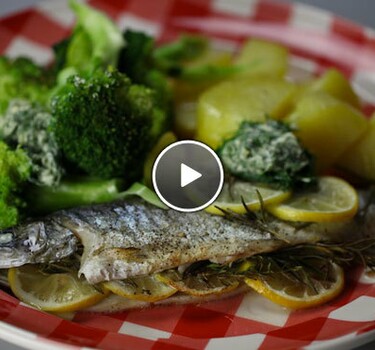 Forel uit de oven met dilleboter