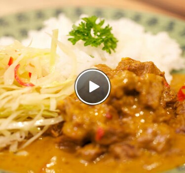 Molukse Rendang en gefruite kool