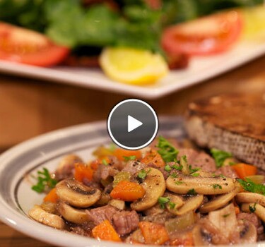 Spezzatino di carne con funghi (Varkensvlees met champignon)