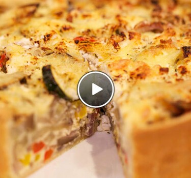 Provencaalse quiche met geroosterde groente