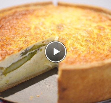 Groene asperge-quiche