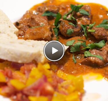 Agnello all’argentiera (kalfsstoofvlees met paprika)