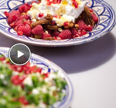 Granatappelsalade met ricotta