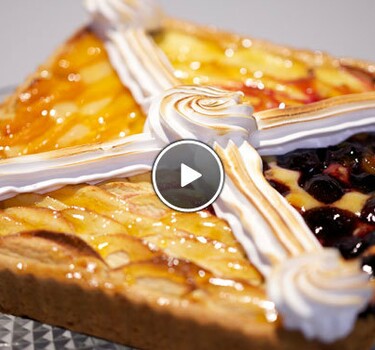 Vier soorten fruittaart