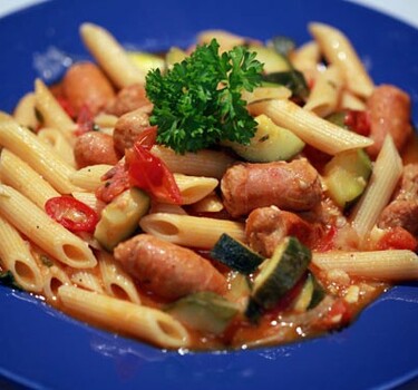 Penne met merguez