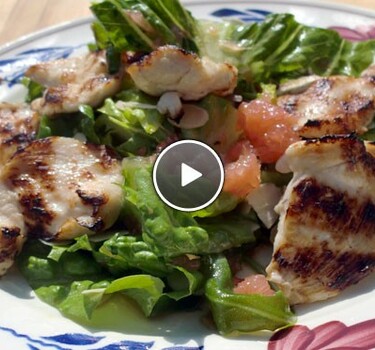 Gegrilde kip met grapefruitsalade