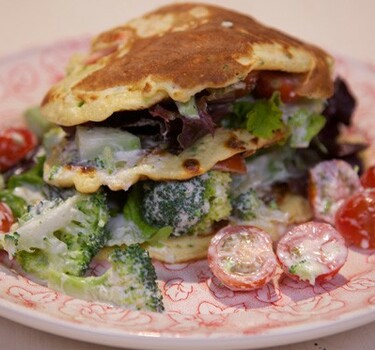 American pancake burgers