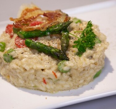 Risotto alla asparagi e tartufo (Risotto met asperges en truffel)