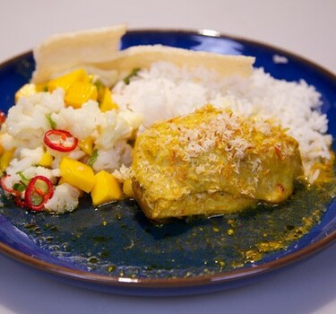 Rendang ayam met zoetzuur