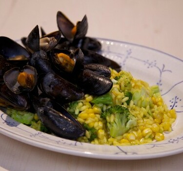 Paella met mosselen