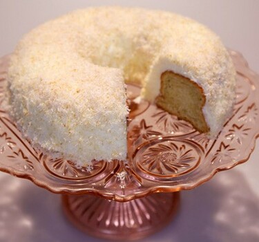 Angel food cake met kokos