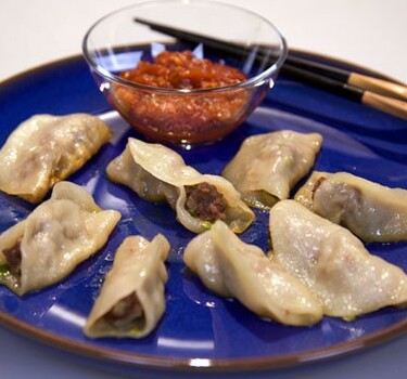 Gebakken Chinese dumplings