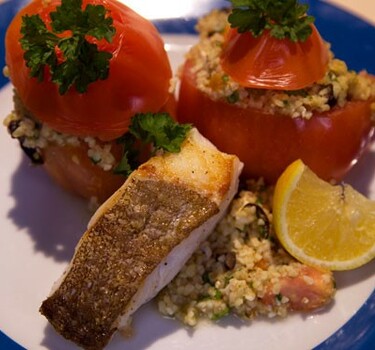 Gevulde coeur de boeuf tomaten