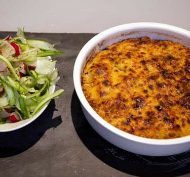 Gegrilde ovenschotel met botervis en venkelsalade