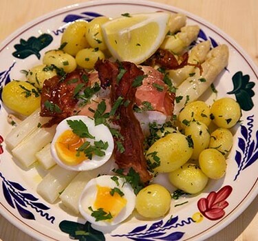 Kabeljauw met  asperges