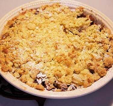 Peren-chocoladecrumble