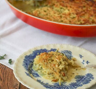 Courgette aardappel ovenschotel