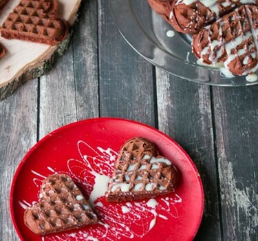 Red velvet wafels