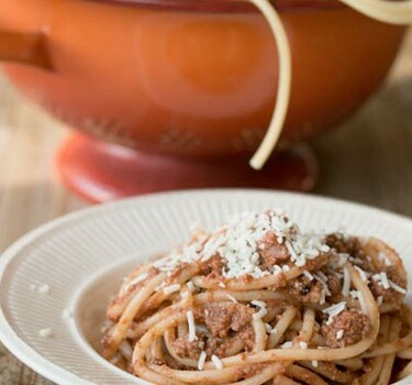 Pasta met een waanzinnige saus van lam