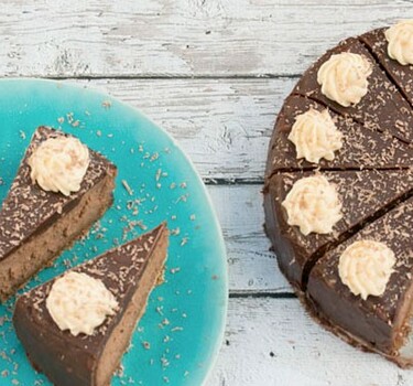 Luxe salted caramel chocolate cheesecake