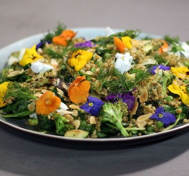 Groene salade met freekeh