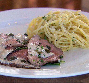 Vitello tonnato & Spaghetti aglio olio e peperoncino